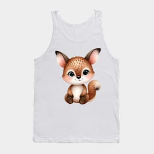 Cute Squirrel in watercolor painting Tank Top